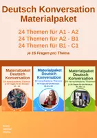 Vorschau - Stundenentwürfe - DAF/DAZ Materialpaket - 72 Konversationsthemen A1, A2, B1, B2, C1, Daf, Daz, Konversation, Deutsch, Sprechübung - Deckblatt
