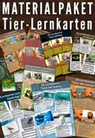 Vorschau - Spiele - Materialpaket Tier-Lernkarten - 35 Pakete, über 400 Lernkarten - Deckblatt