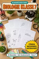Vorschau - Stundenentwürfe - Biologie Klasse 7 Paket – 19 Materialien: Verdauung, Zellen & Ökosystem - Deckblatt