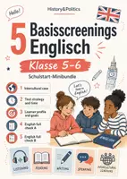 Vorschau - Arbeitsblätter - 5 Basisscreenings Englisch Klasse 5–6 Schulstart - Deckblatt