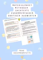 Vorschau - Merkblätter - Materialpaket Methode Sachtexte zusammenfassen Grafiken auswerten - Deckblatt