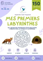 Aperçu - Feuilles d'exercices - 150 labyrinthes progressifs – Les animaux de la forêt – Pack complet Maternelle PS, MS et GS - Page de couverture