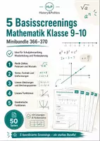Vorschau - Arbeitsblätter - 5 Basisscreenings Mathematik Klasse 9–10 - Deckblatt