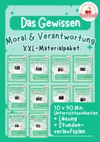 Vorschau - Stundenentwürfe - Gewissen, Moral & Verantwortung | XXL-Materialpaket | Klasse 7-9 - Deckblatt