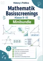 Vorschau - Arbeitsblätter - Mathematik Basisscreenings Klasse 9–10 Minibundle - Deckblatt