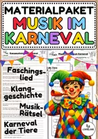 Vorschau - Unterrichtsreihen - Materialpaket: "Musik im Karneval" - Musik Jg.4-6 - Deckblatt