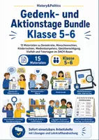 Vorschau - Arbeitsblätter - Gedenk- und Aktionstage Bundle Klasse 5–6 - Deckblatt