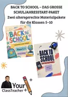 Vorschau - Arbeitsblätter - BACK TO SCHOOL – DAS GROSSE SCHULJAHRESSTART-PAKET- 5-10 - Deckblatt