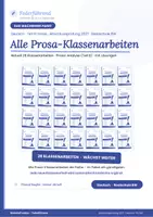 Vorschau - Arbeitsblätter - Wachsendes Materialpaket Klassenarbeiten Deutsch RS BW Klasse 9/10 Prosa und Kurzgeschichten analysieren Abschlussprüfung 2027 - Deckblatt