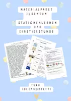 Vorschau - Arbeitsblätter - Materialpaket Judentum Stationenlernen und Einstiegsstunde - Deckblatt
