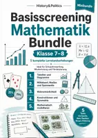 Vorschau - Arbeitsblätter - Basisscreening Mathematik Bundle Klasse 7–8 - Deckblatt