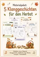 Vorschau - Mal- und Bastelvorlagen - Materialpaket: 5 Klanggeschichten für den Herbst (Jg. 3-6) - Deckblatt