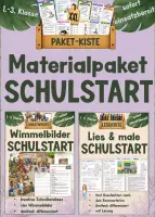 Vorschau - Arbeitsblätter - Paketkiste - Schulstart | Lies & Male + Wimmelbilder Klasse 2-4 - Deckblatt
