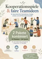 Vorschau - Spiele - Kooperationsspiele & faire Teamspiele – 54 Spielideen für Teamgeist, Fairplay & Klassengemeinschaft | Klasse 3–8 - Deckblatt