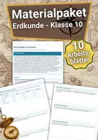 Vorschau - Arbeitsblätter - Materialpaket – Erdkunde Klasse 10 – Arbeitsblätter - Deckblatt