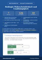 Vorschau - selbst erstellte Cliparts/Grafiken - Bedingte Wahrscheinlichkeit Selbstlernkurs Kapitel 1-7 - Deckblatt