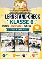 Vorschau - Stationenlernen - Lernstand Klasse 6 | Deutsch, Mathematik, Englisch - Deckblatt