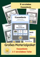 Vorschau - Präsentationen/Tafelbilder - Klassendienste – 18 Karten für einen strukturierten Klassenalltag | 5 Farben - Deckblatt
