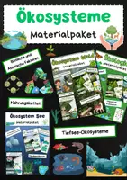 Vorschau - Arbeitsblätter - Ökosysteme Materialpaket: Wald, See, Meer, Nahrungsketten, Stoffkreisläufe & Biodiversität - Deckblatt