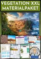 Vorschau - Arbeitsblätter - Vegetationszonen der Erde XXL – Regenwald, Savanne, Wüste, Taiga & Polarzone | 76 Materialien - Erdkunde Sek 1 - Deckblatt