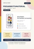 Vorschau - Arbeitsblätter - Materialpaket: Lernen auf Räüdern | Freiarbeitsmaterial Mathe, Deutsch und Englisch - Deckblatt