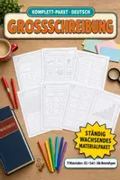 Vorschau - Unterrichtsreihen - Groß- und Kleinschreibung komplett – 11 Materialien Deutsch - Deckblatt