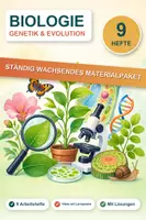 Vorschau - Arbeitsblätter - Genetik & Evolution Arbeitshefte Paket – 9 Hefte Biologie Sek I - Deckblatt