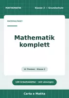 Vorschau - Arbeitsblätter - Mathematik komplett — Klasse 2 · 130 Arbeitsblätter mit Lösungen - Deckblatt