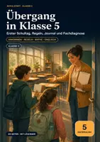 Vorschau - Stundenentwürfe - Übergang in Klasse 5 – Erster Schultag, Schülerjournal, Klassenregeln & Fachdiagnose Mathe und Englisch - Deckblatt