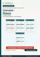 Vorschau - Unterrichtsreihen - Literatur-Plakate A3 – Kurzgeschichten, Lyrik, Epochen & Sprachliche Mittel | Deutsch Klasse 7–10 | Federführend - Deckblatt