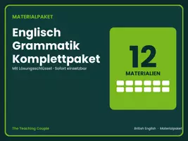 Vorschau - Arbeitsblätter - Englisch Grammatik – Komplettpaket - Deckblatt