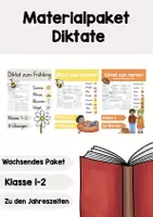 Vorschau - Arbeitsblätter - Materialpaket Diktate - Erarbeitung, Übungen, Tafelmaterial - Deckblatt
