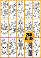 Vorschau - Arbeitsblätter - 5 Ausmalbilder: Körper, Sinne und Farben – Klasse 1 - Deckblatt