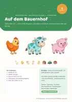 Vorschau - Stundenentwürfe - 5er-Paket: Zahlen bis 20, Mathe Klasse 1: Rechenwelten · Auf dem Bauernhof - Deckblatt