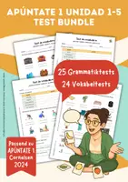 Vorschau - Test - ¡APÚNTATE! 1 - U0-5 Vokabel- und Grammatiktests - KOMPLETTPAKET - Deckblatt