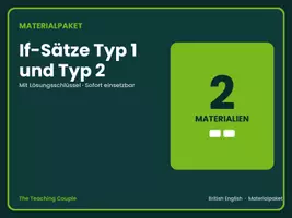 Vorschau - Arbeitsblätter - If-Sätze Typ 1 und Typ 2 – Übungspaket - Deckblatt