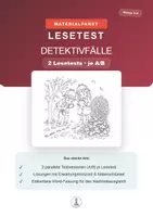 Vorschau - Test - Lesetest Klasse 3–4 | Detektivfälle | Leseverständnis A/B mit Lösungen | inkl. Word-Version - Deckblatt
