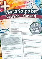 Vorschau - Arbeitsblätter - Materialpaket – Religion Klasse 9 – Arbeitsblätter - Deckblatt