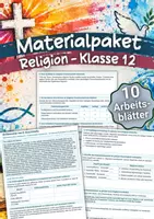 Vorschau - Arbeitsblätter - Materialpaket – Religion Klasse 12 – Arbeitsblätter - Deckblatt