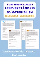 Vorschau - Stundenentwürfe - Lesetraining Klasse 2 – Leseverständnis MEGA Materialpaket 50 Materialien mit Lösungen - Deckblatt