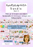 Vorschau - Arbeitsblätter - Kunst Grundschule Klasse 1–4 – wachsendes Bundle mit Anleitungen & Vorlagen - Deckblatt