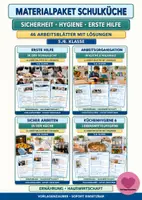 Vorschau - Unterrichtsreihen - Materialpaket Schulküche – 46 Arbeitsblätter mit Lösungen | Klasse 5/6 - Deckblatt
