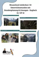 Vorschau - Stundenentwürfe - Neuseeland entdecken | 10 Unterrichtsstunden mit Stundenplanung & Lösungen · Englisch 10 / ZP 10 - Deckblatt