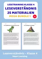 Vorschau - Stundenentwürfe - Lesetraining Klasse 4 Materialpaket – Leseverständnis 25 Materialien mit Lösungen - Deckblatt