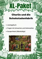 Vorschau - Spiele - Charlie und die Schokoladenfabrik | XL Materialpaket | Unterrichtsmaterial | Deutsch | Klasse 5-8 | mit Lösungen - Deckblatt