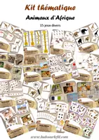 Aperçu - Apprentissages en autonomie - Kit thématique - Animaux d'Afrique - Page de couverture
