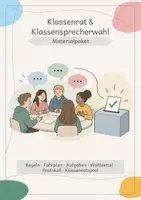 Vorschau - Anderer Materialtyp - Klassenrat und Klassensprecherwahl - großes Materialpaket zur Mitbestimmung - Deckblatt