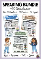 Vista previa - Unidades / Secuencias / Situaciones de Aprendizaje - Speaking Cards Bundle (Pre-A1 · A1 · A2) - Portada