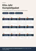 Vorschau - Lehrpläne/Lehrermaterial - Kita-Jahr Komplettpaket – 41 Vorlagen für Leitung, Team und Elternarbeit - Deckblatt