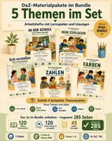 Vorschau - Spiele - DaZ Starter-Bundle: Die ersten 5 Themen – 285 Materialseiten - Deckblatt